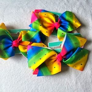 NTW copper key huge rainbow clip bows!